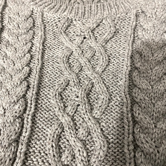 Monteau Cable Sweater with elbow patches. size Small, EUC - Picture 6 of 9